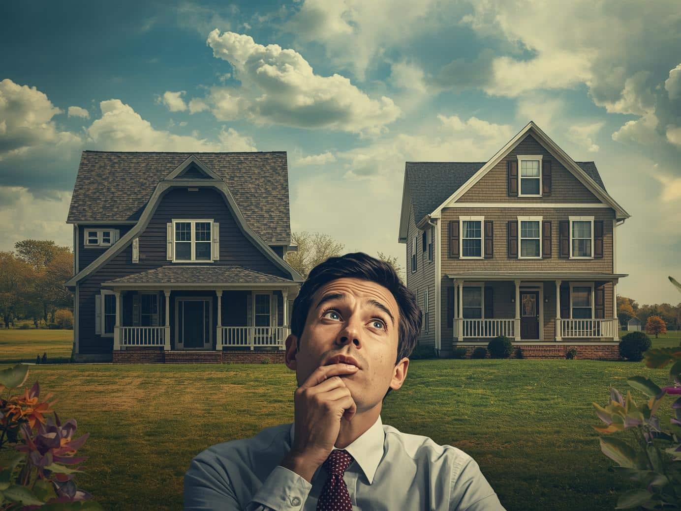Renting vs. Buying Homes person thinking