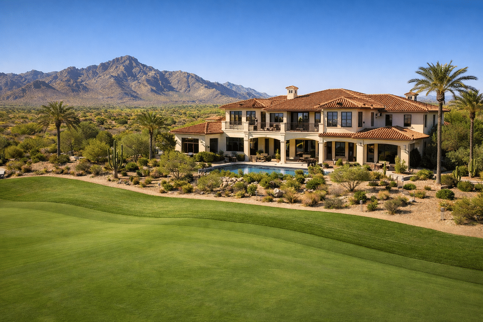 Luxury homes for sale in Anthem Country Club overlooking golf course