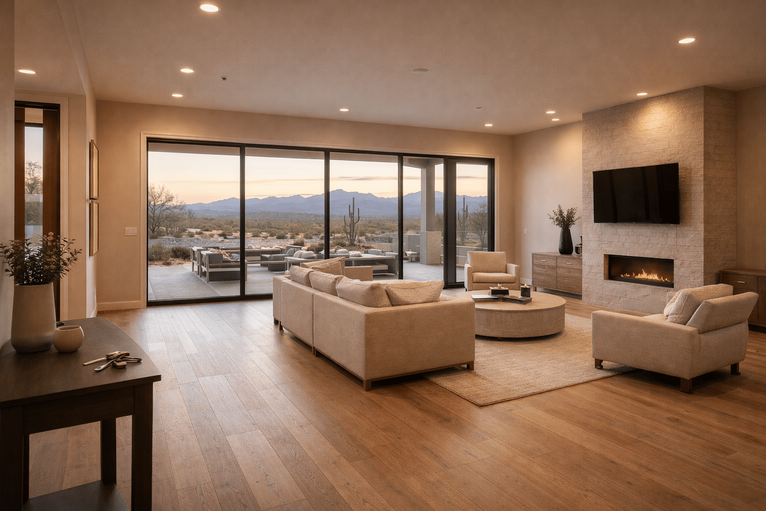 Fountain Hills real estate Arizona luxury great room interior staged open floor plan views